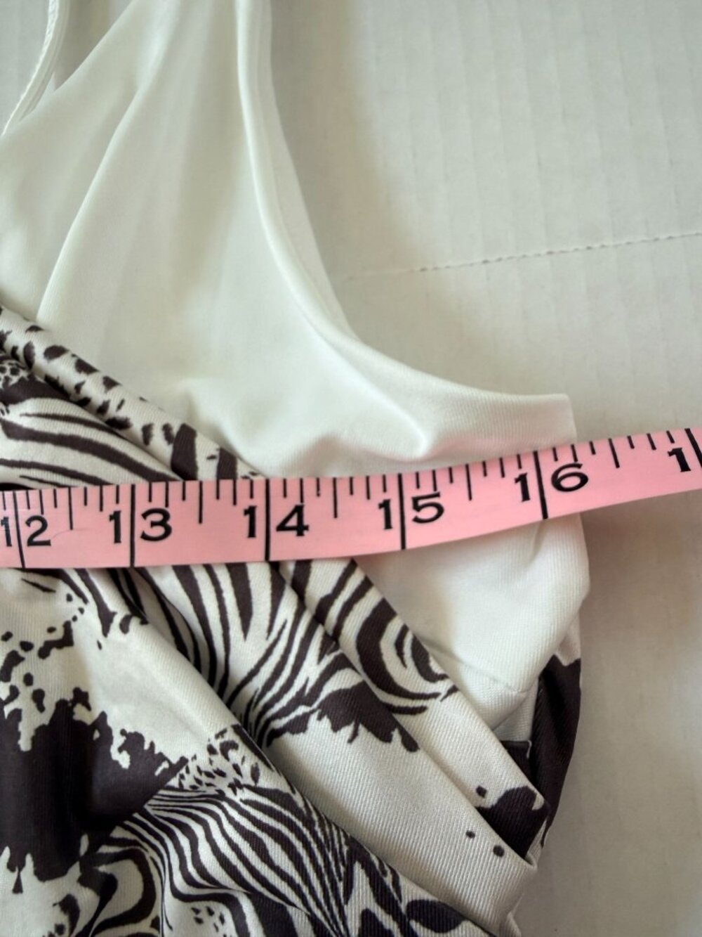 ChicMe Animal Print Ruched Maxi Dress L Brown White Zebra Cheetah Bodycon Resort - Picture 8 of 13